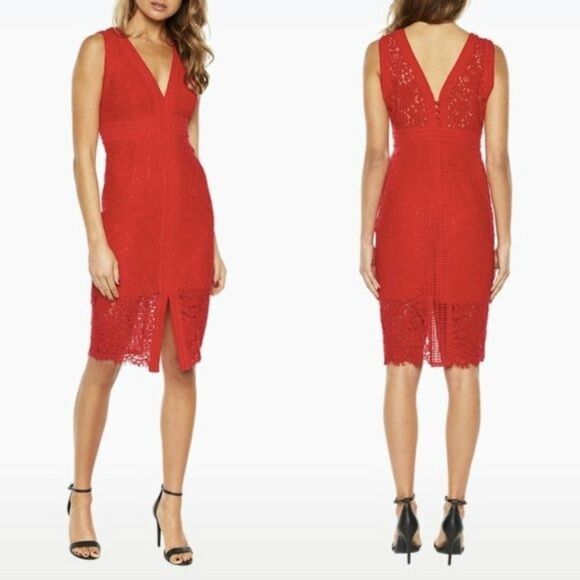 Bardot Dresses & Skirts - BARDOT Morgan Lace Red Dress 